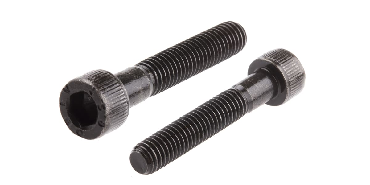 Product image for Blk steel socket head cap screw,M6x35mm