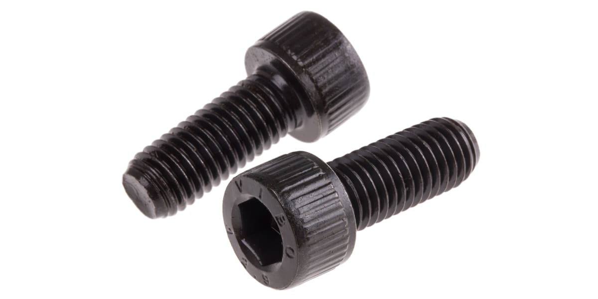 Product image for Blk steel socket head cap screw,M10x25mm