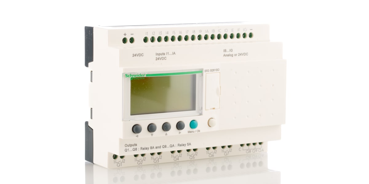 Product image for Extendable modular PLC,SR3B261BD 26 i/o