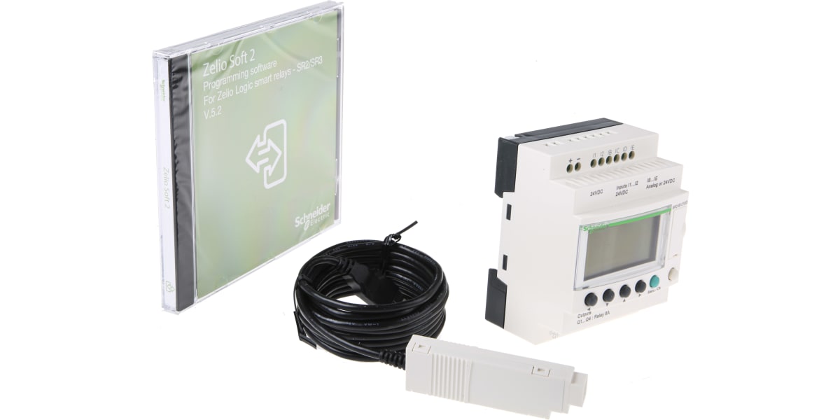 Product image for Schneider Electric Zelio Logic 2 PLC CPU - 6 (Up → 6 Digital, Up → 4 Analogue) Inputs, 4 (Relay) Outputs,