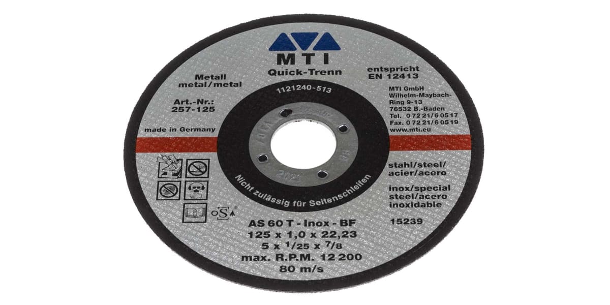 Product image for 1MM CUT-OFF-WHEEL, 125MM