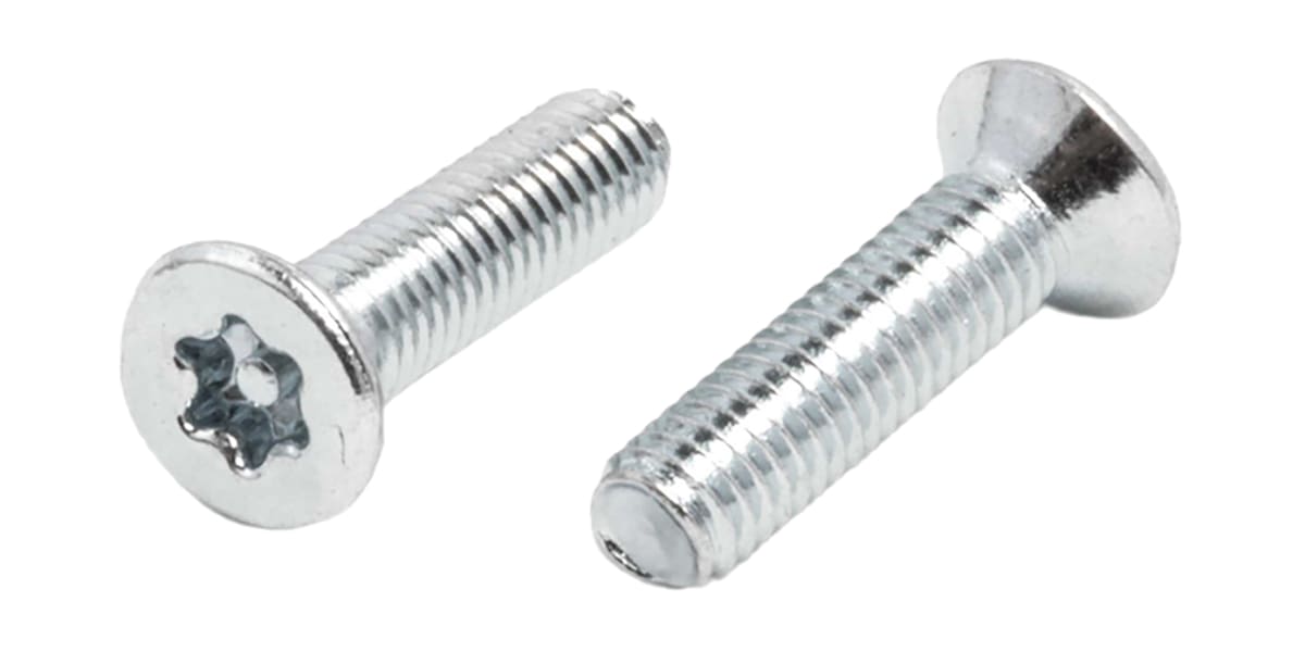 Product image for ZnPt steel 6 lobe csk head screw,M3x12mm