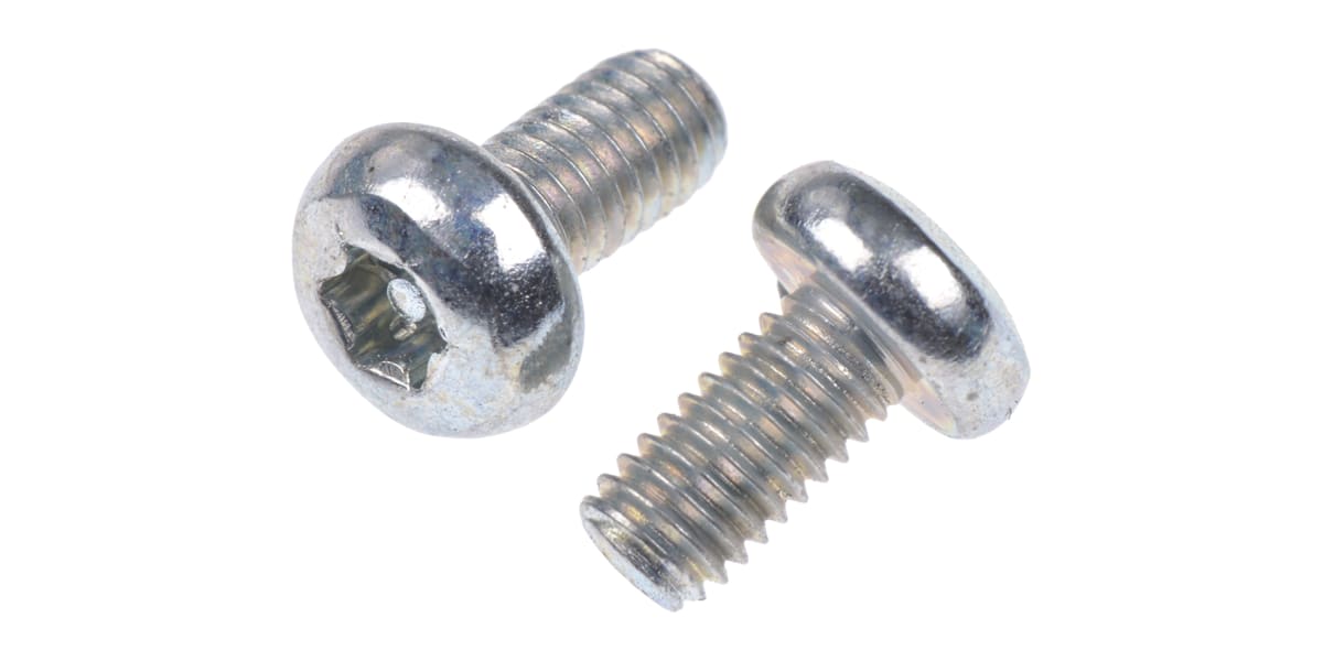 Product image for ZnPt steel 6 lobe pan head screw,M3x6mm