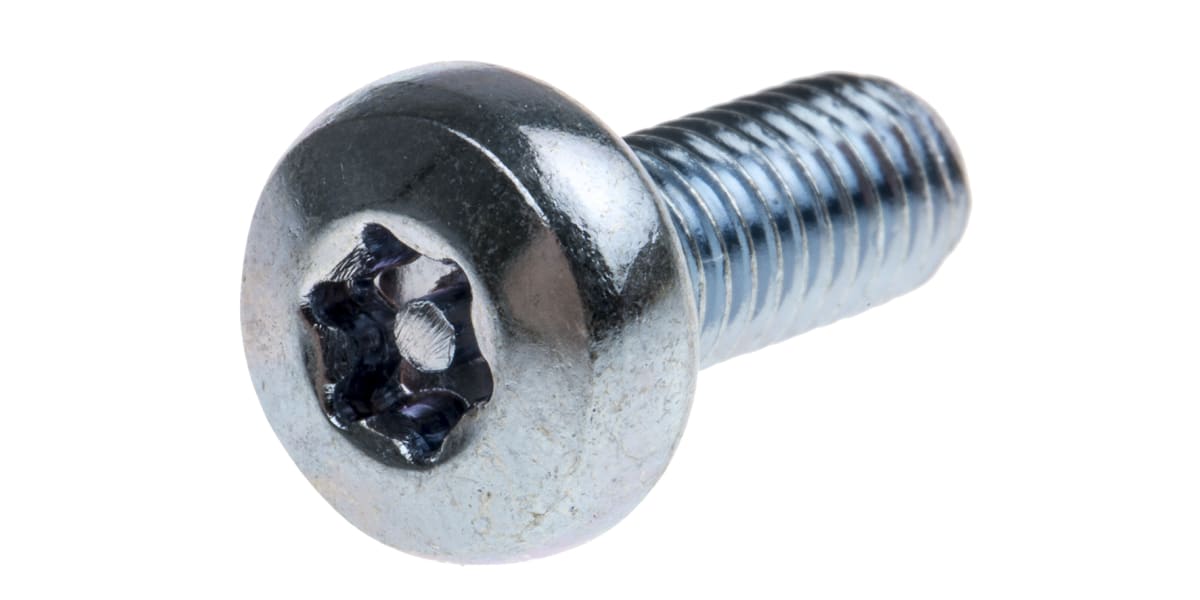 Product image for ZnPt steel 6 lobe pan head screw,M5x12mm