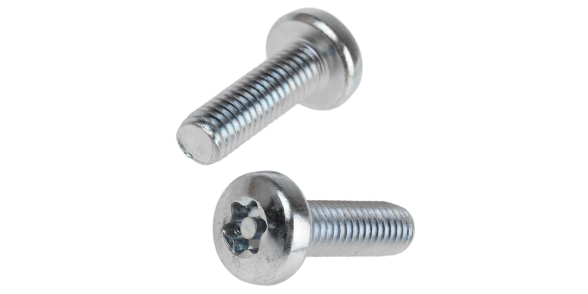 Product image for ZnPt steel tamperproof screw,M6x20mm