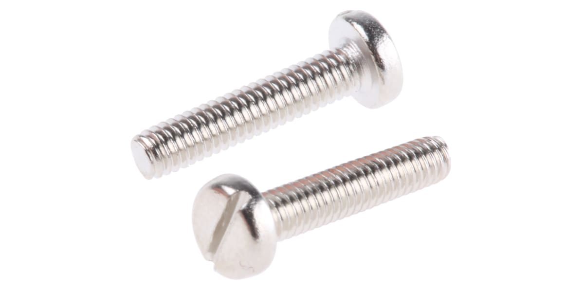 Product image for NiPt brass slot pan head screw,M2.5x12mm