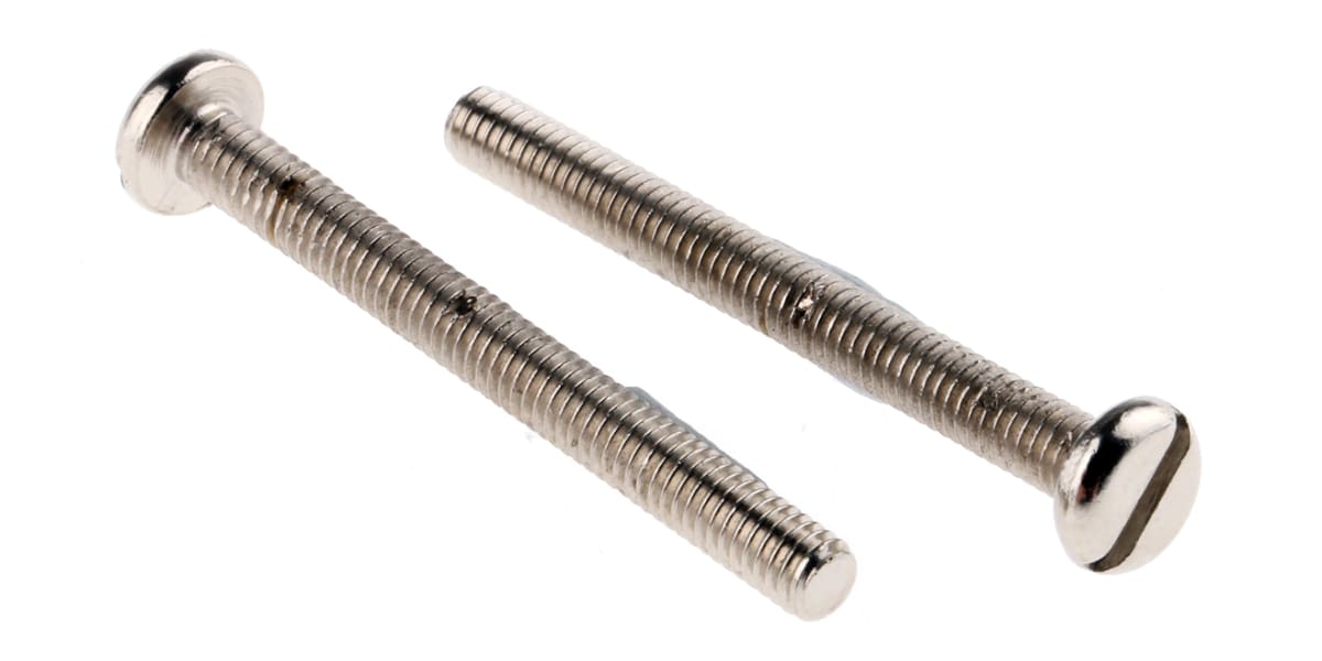 Product image for NiPt brass slot pan head screw,M2.5x25mm