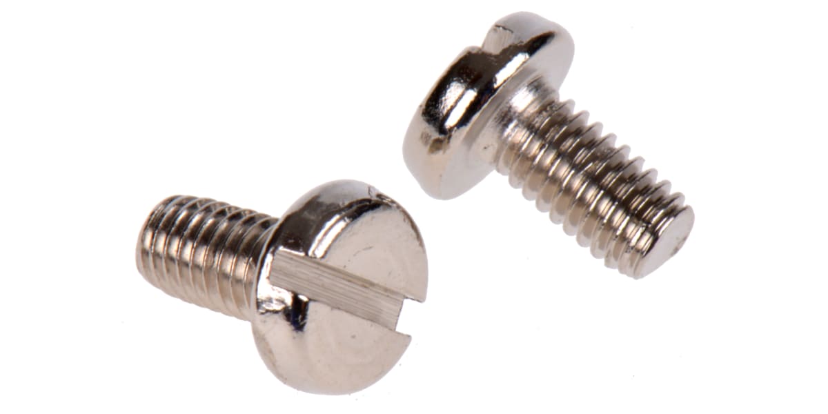 Product image for NiPt brass slot pan head screw,M3x6mm