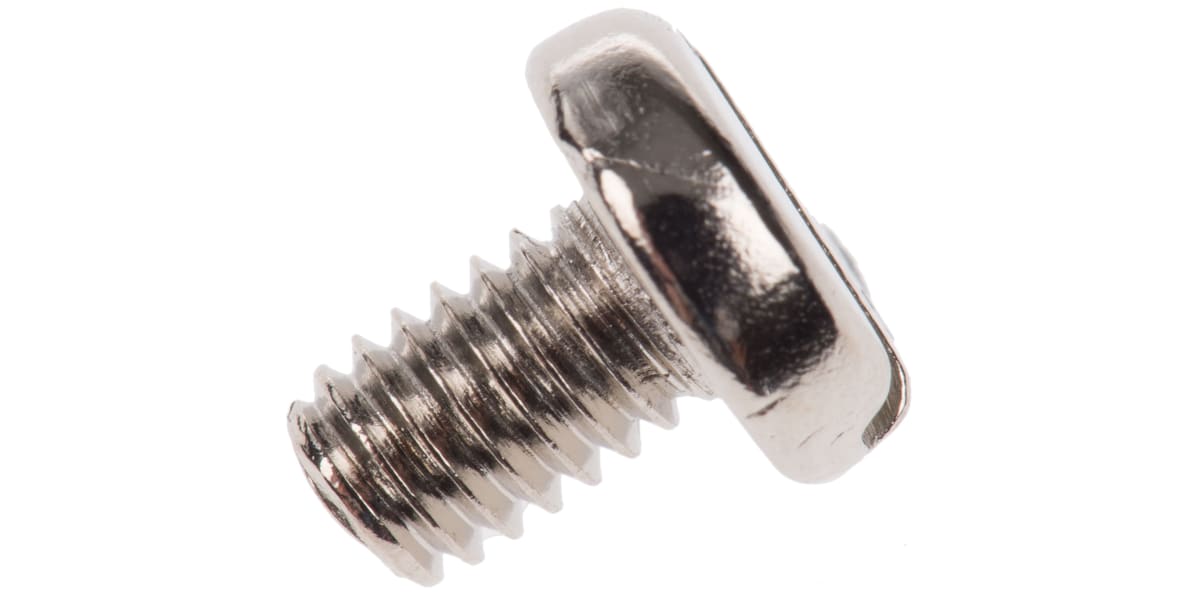 Product image for NiPt brass slot pan head screw,M4x6mm