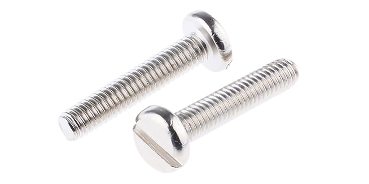 Product image for NiPt brass slot pan head screw,M4x20mm