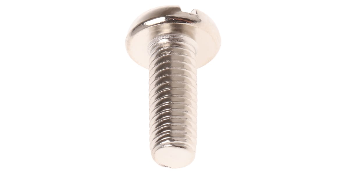 Product image for NiPt brass slot pan head screw,M6x16mm