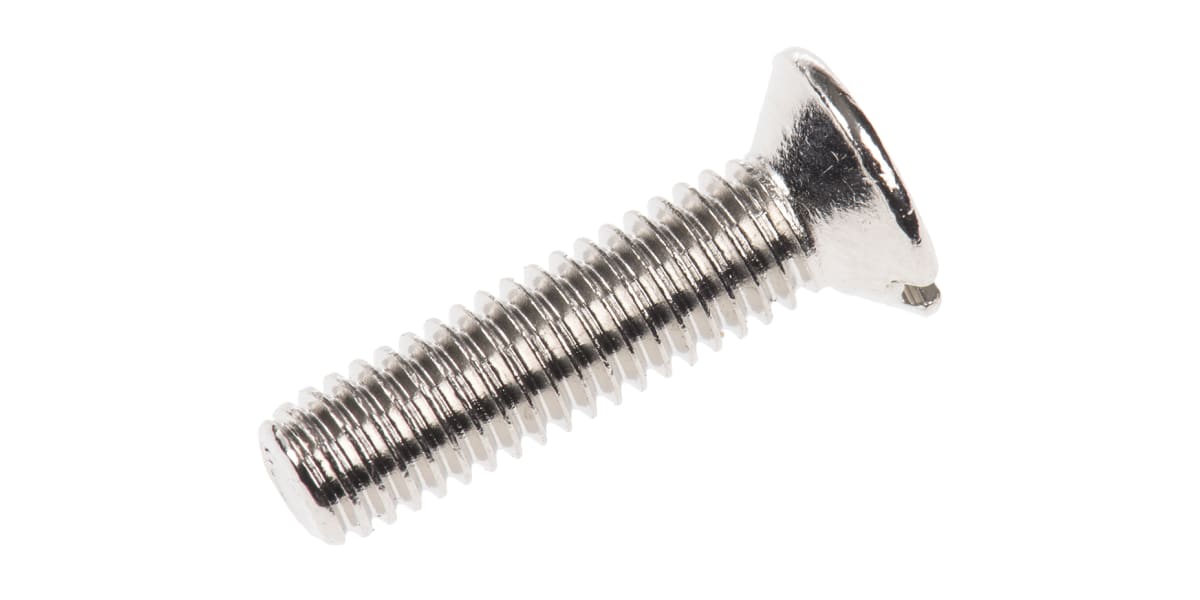 Product image for NiPt brass slot csk head screw,M3x12mm