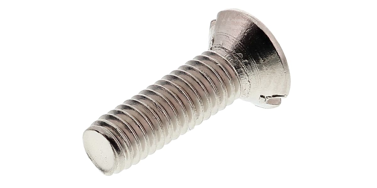 Product image for M3.,5x12,Slotted raised Csk brass screw