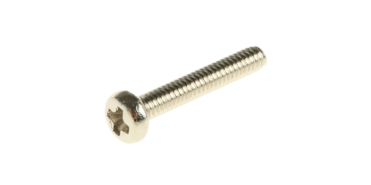 Product image for NiPt brass cross pan head screw,M2x12mm