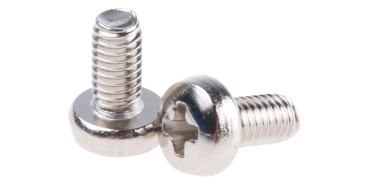 Product image for NiPt brass cross pan head screw,M3x6mm