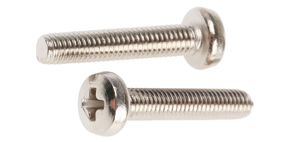 Product image for NiPt brass cross pan head screw,M3x16mm