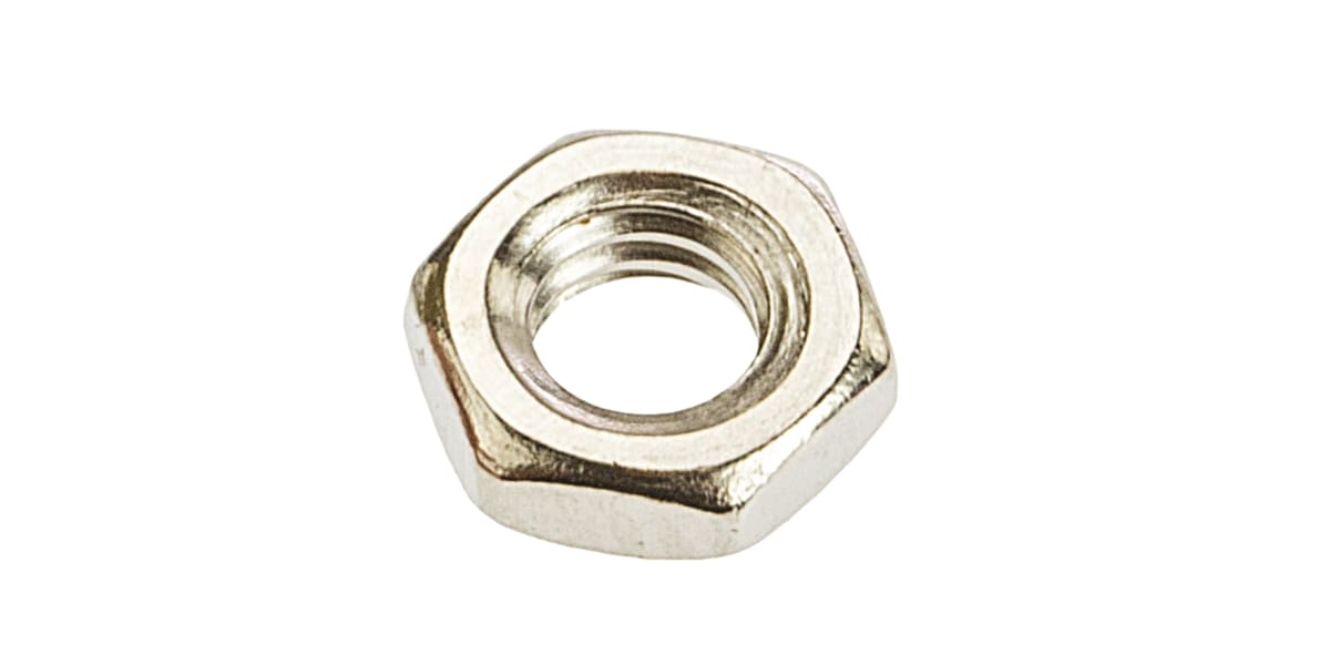 Product image for Nickel plated brass half nut,M4