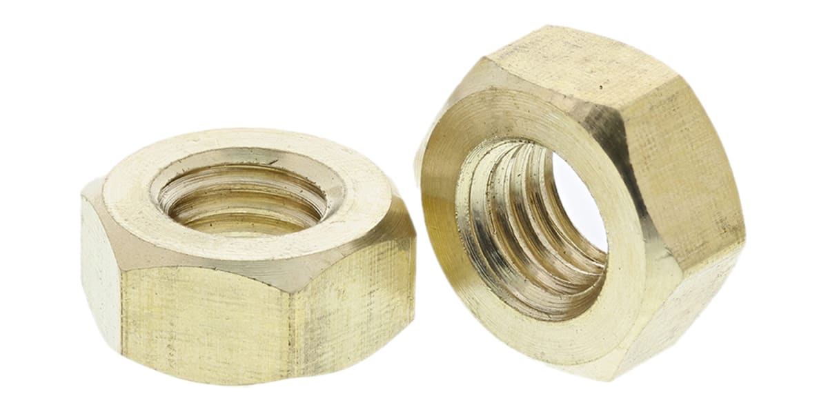 Product image for M10 brass full nuts