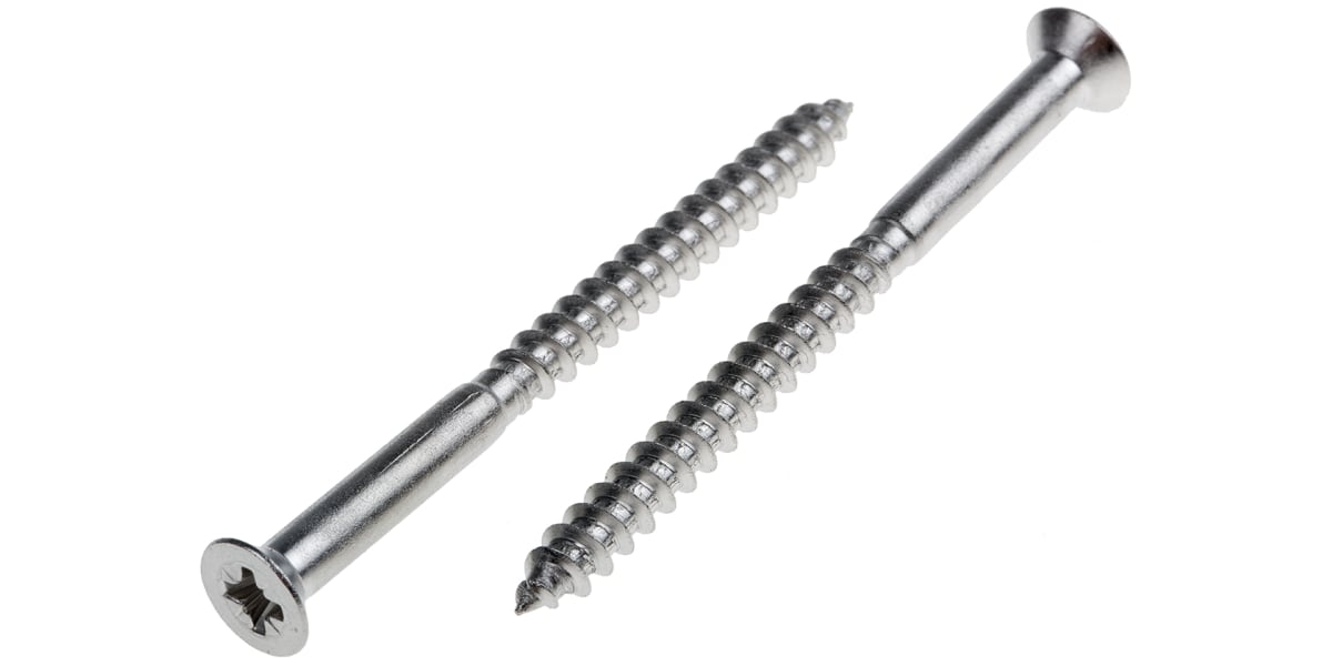 Product image for Cross csk head woodscrew,No.10x2 1/2in