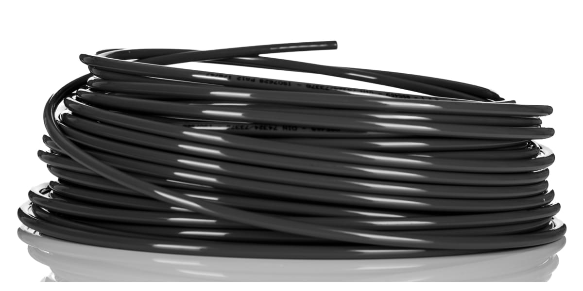 Product image for Blk std nylon tube,6mm OD/4mm ID 30m L