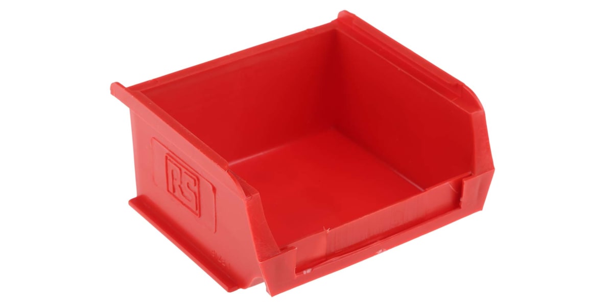 Product image for Red polyprop storage bin,100x90x50mm