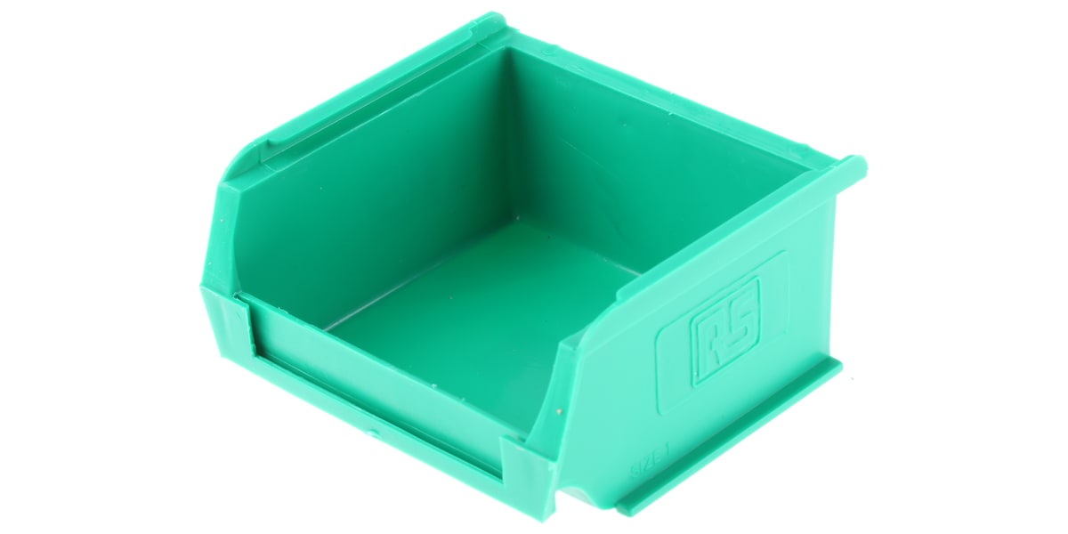 Product image for Green polyprop storage bin,100x90x50mm