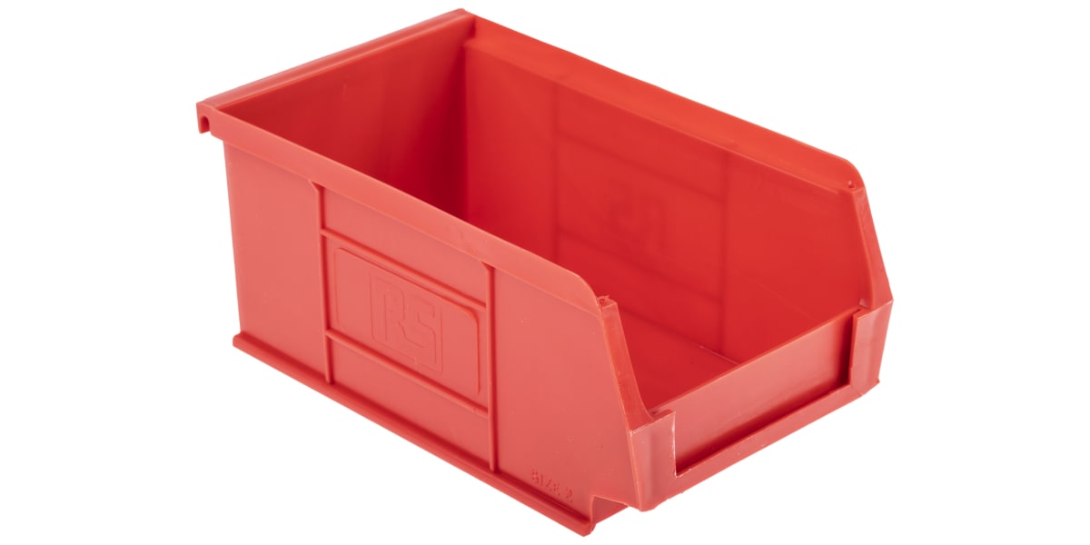 Product image for Red polyprop storage bin,101x167x76mm