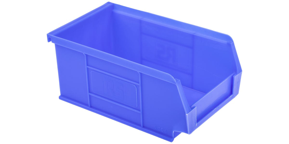 Product image for Blue polyprop storage bin,101x167x76mm