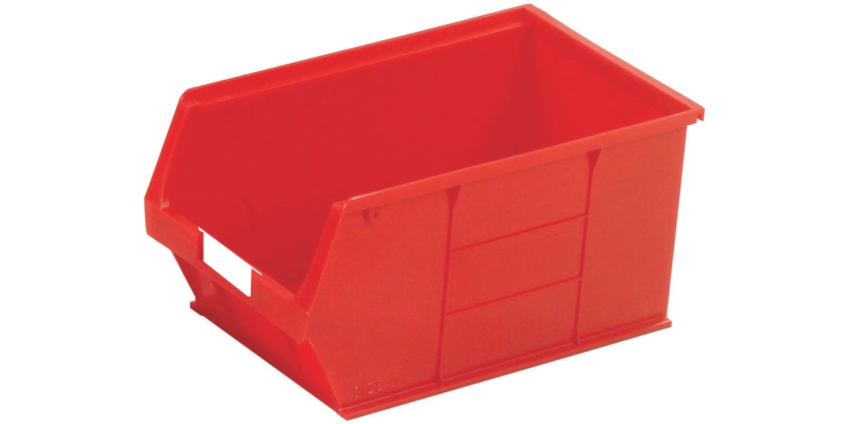 Product image for Red polyprop storage bin,205x350x181mm