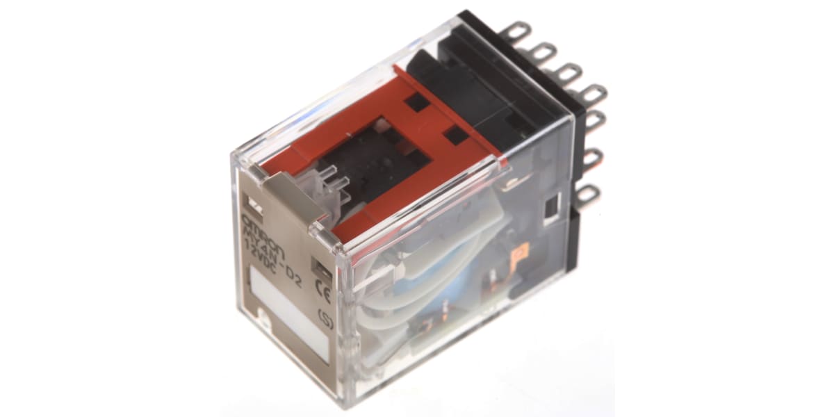 Product image for 4PDT plug-in relay,5A 12Vdc coil