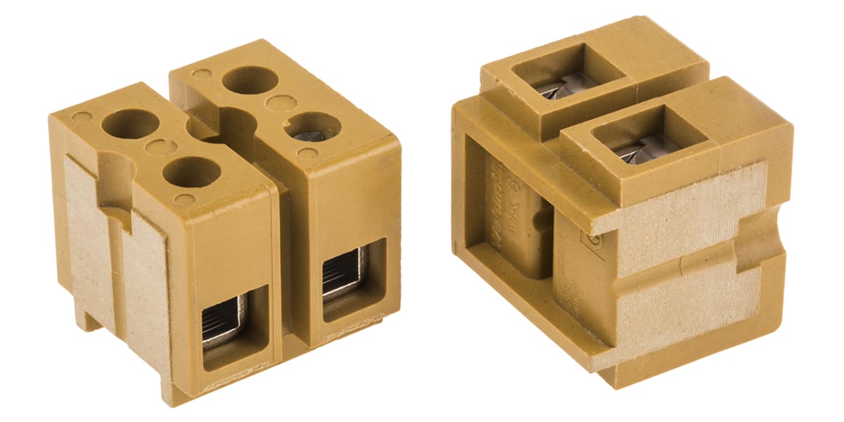 Product image for 2 WAY TERMINAL BLOCK,26A 420V