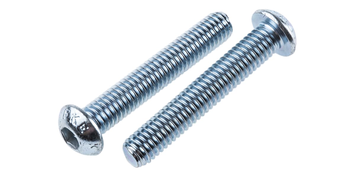 Product image for BZP socket button head screw,M6x35