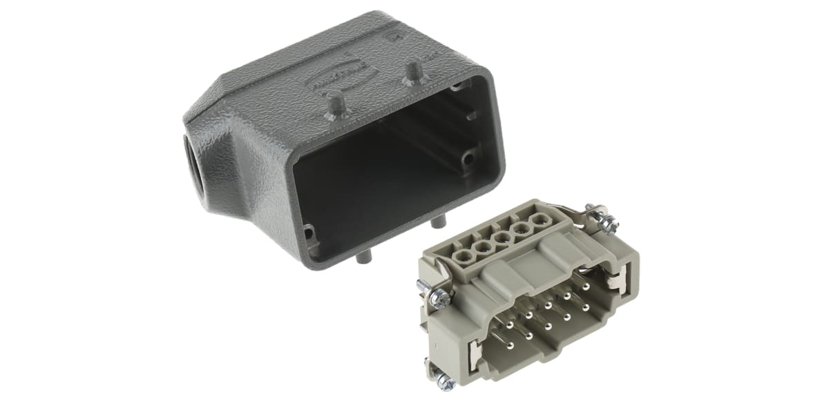 Product image for 10 way side entry hooded plug,M20