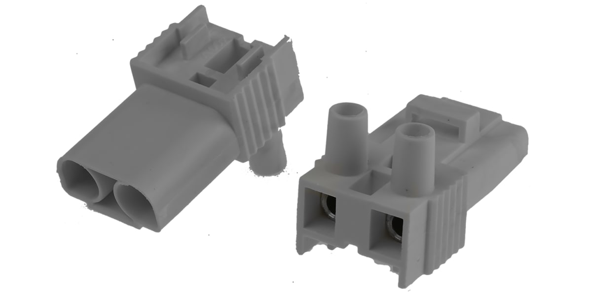 Product image for Wht 2 way socket terminal block,16A 400V