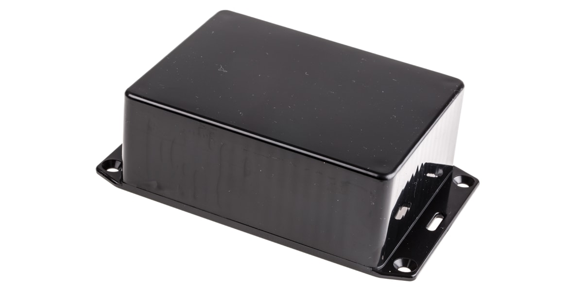 Product image for Blk flanged ABS plastic box,110x82x40mm