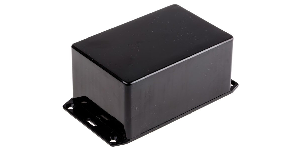 Product image for Blk flanged ABS plastic box,120x80x55mm