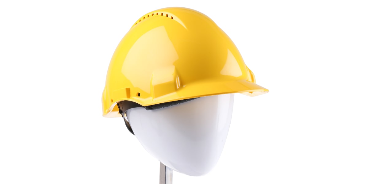 Product image for 3M PELTOR G3000 Adjustable Yellow Hard Hat, Ventilated