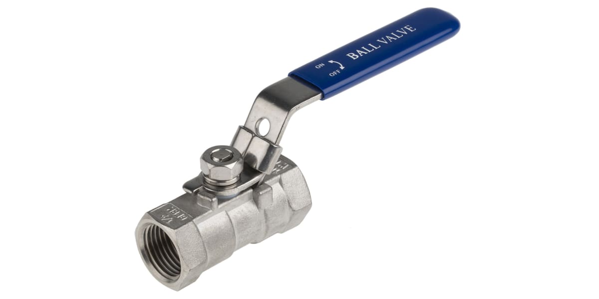 Product image for S/steel 1 pc ball valve,1/2in BSPP F-F