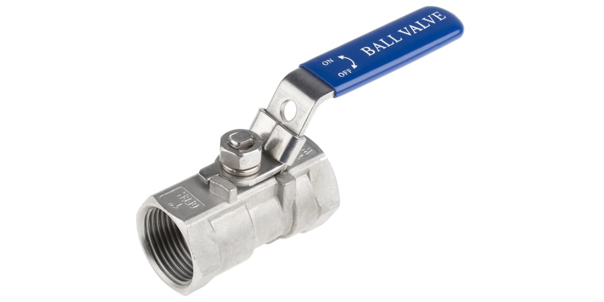 Product image for S/steel 1 pc ball valve,1in BSPP F-F