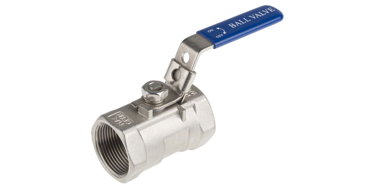 Product image for S/steel 1 pc ball valve,1 1/4in BSPP F-F