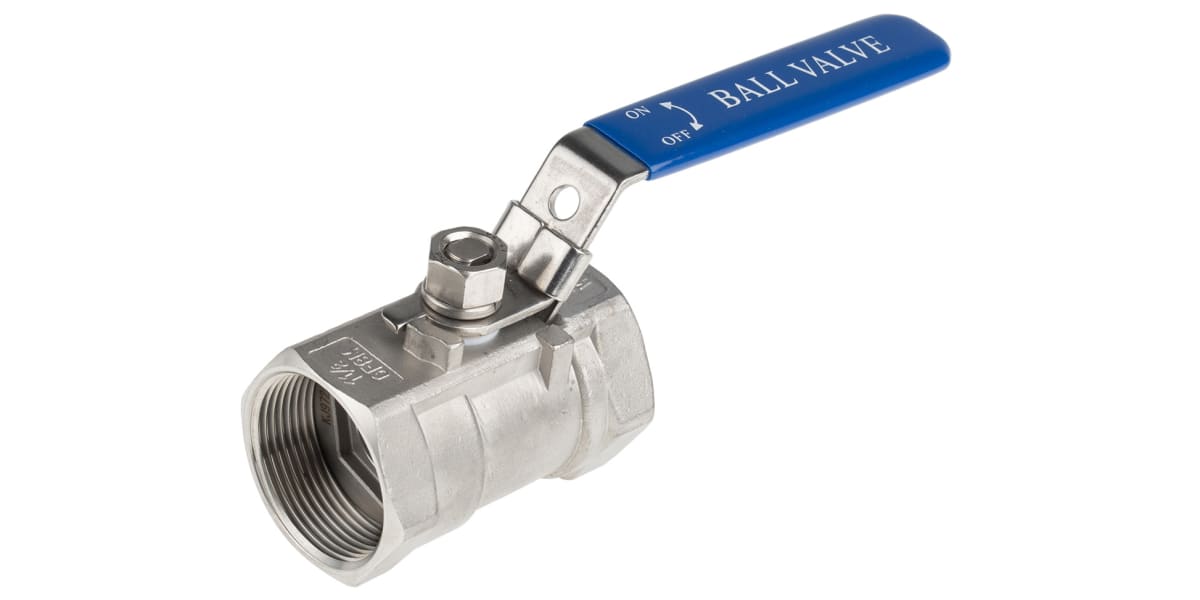 Product image for S/steel 1 pc ball valve,1 1/2in BSPP F-F