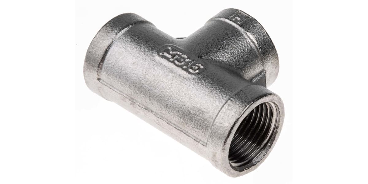 Product image for S/steel equal tee,3/8in BSPP F x 3