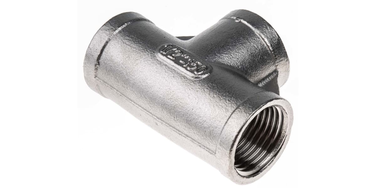 Product image for S/steel equal tee,1/2in BSPP F x 3