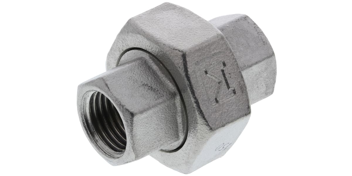 Product image for S/steel straight union,1/4in BSPP F-F