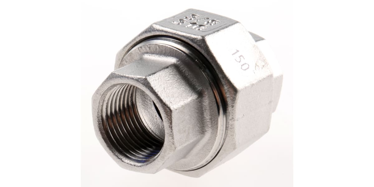 Product image for S/steel straight union,3/8in BSPP F-F