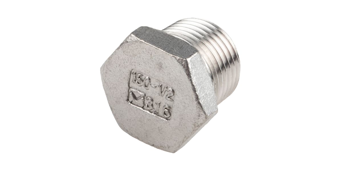 Product image for S/steel plug,1/2in BSPT M