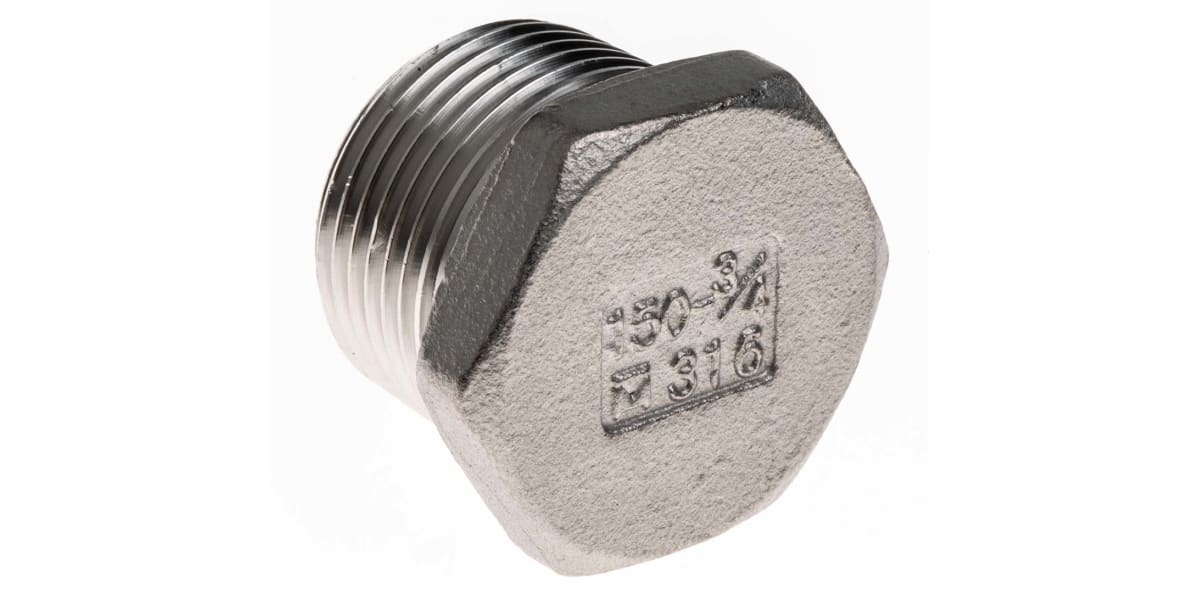 Product image for S/steel plug,3/4in BSPT M