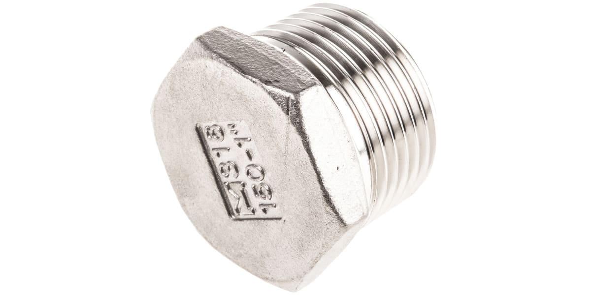 Product image for S/steel plug,1in BSPT M