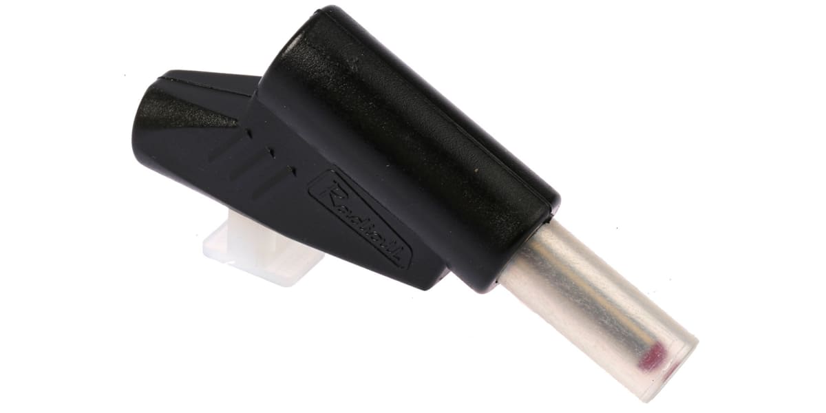 Product image for 4 MM BLACK BANANA PLUG/ STACKABLE