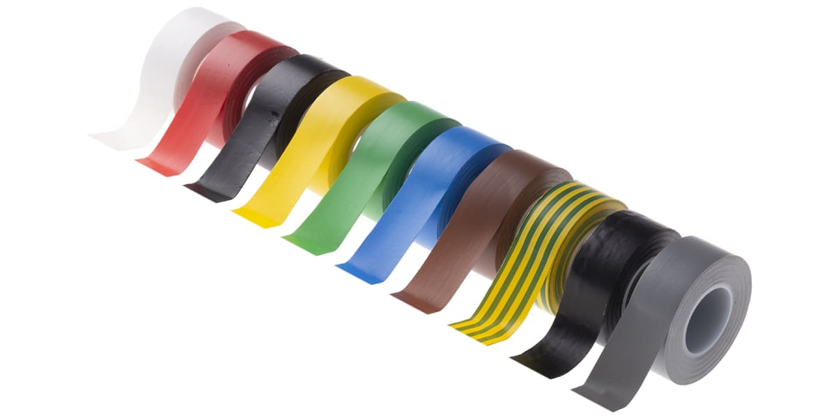 Product image for Advance Tapes AT7 Assorted PVC Electrical Tape, 19mm x 10m